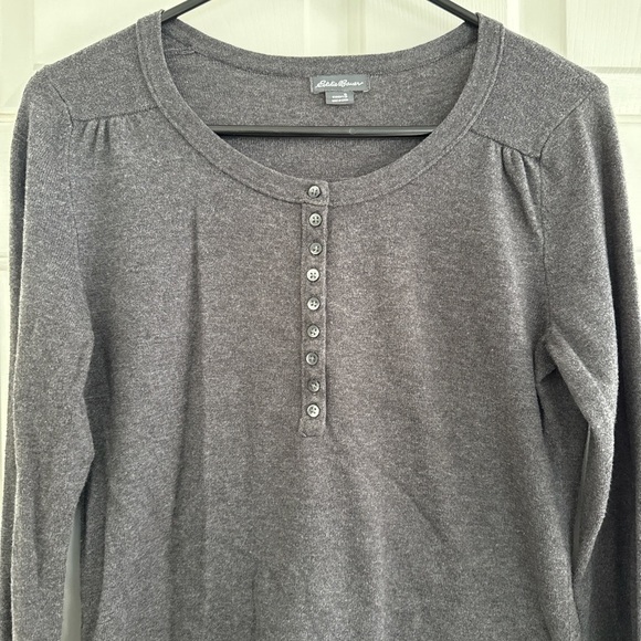 Eddie Bauer Long Sleeve Henley Sweater – Women’s Small – Gray - Picture 2 of 10